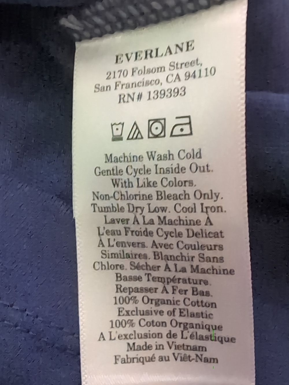 women's Everlane Navy Blue Slim Cropped Camisole Tank Top Size Small - Picture 7 of 8